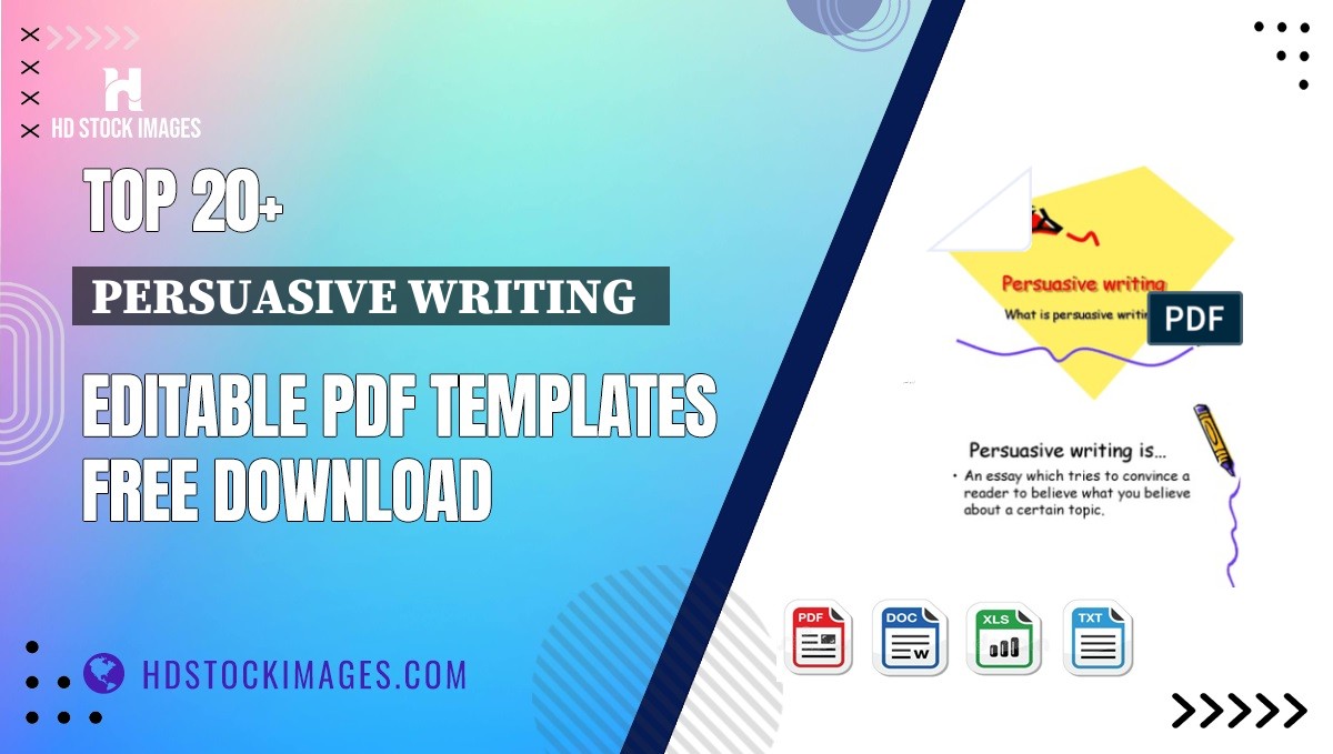 Top 20+ Persuasive Writing   Editable PDF Templates Free Download