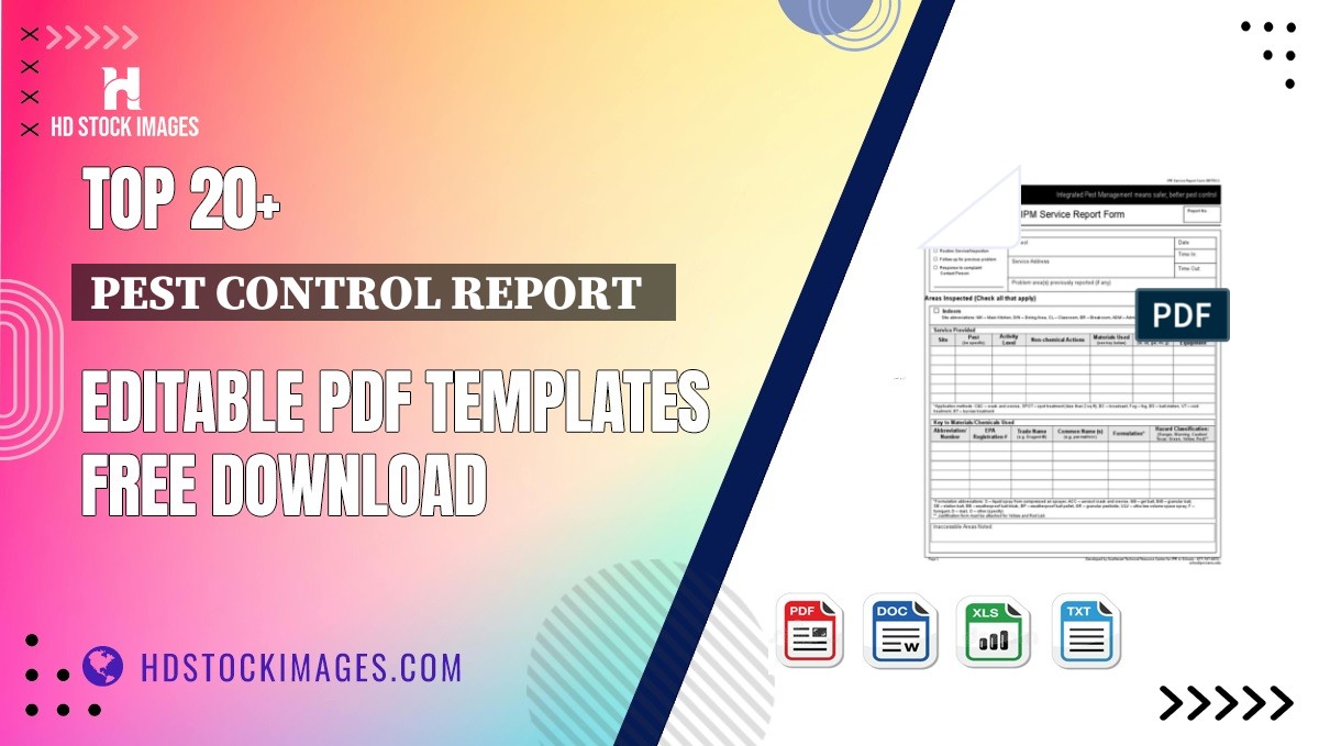 Top 20+ Pest Control Report   Editable PDF Templates Free Download