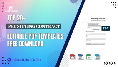 Top 20+ Pet Sitting Contract Editable PDF Templates Free Download