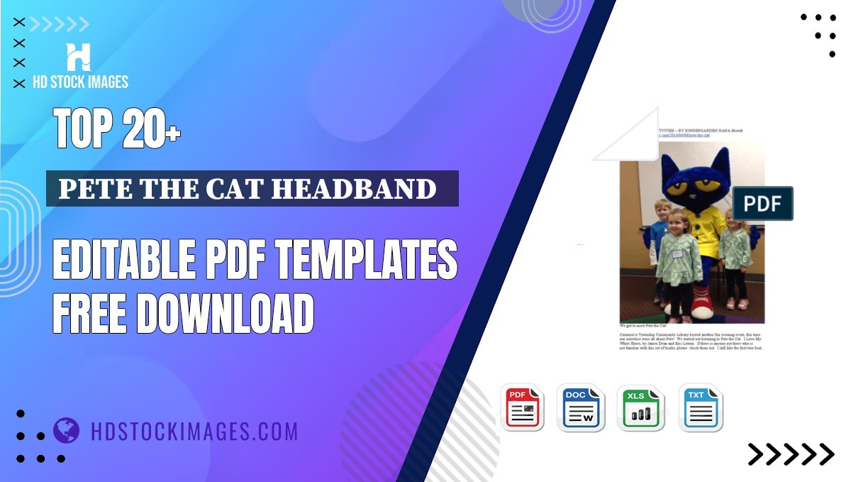 Top 20+ Pete The Cat Headband   Editable PDF Templates Free Download