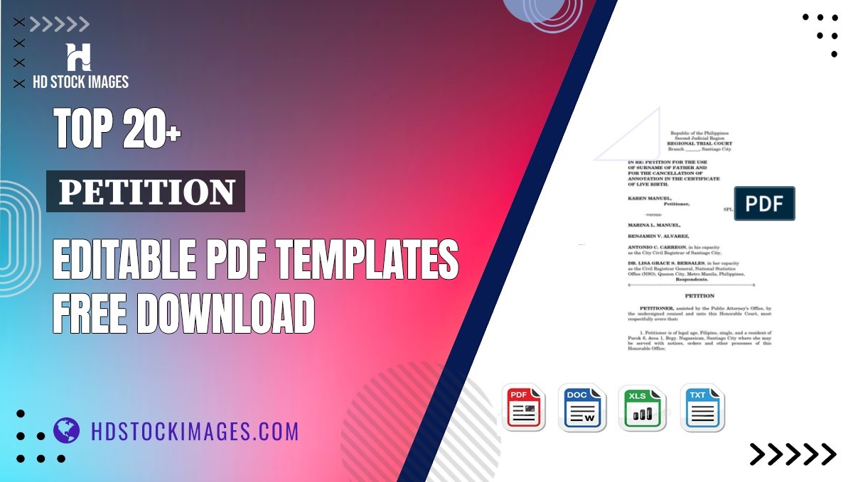 Top 20+ Petition Editable PDF Templates Free Download