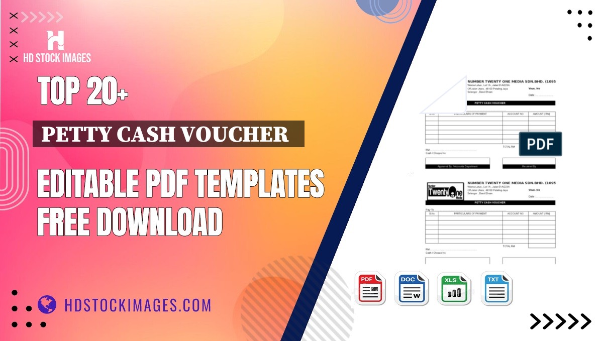 Top 20+ Petty Cash Voucher   Editable PDF Templates Free Download