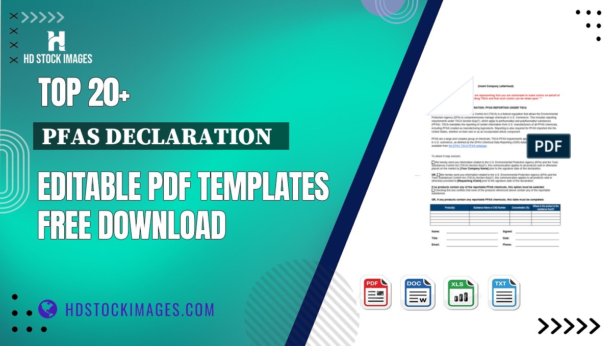 Top 20+ Pfas Declaration   Editable PDF Templates Free Download