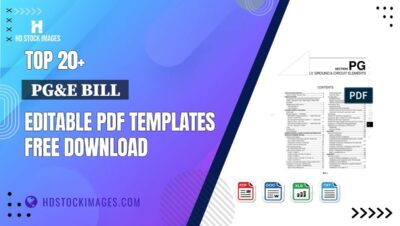 Top 20+ Pg&e Bill Editable PDF Templates Free Download
