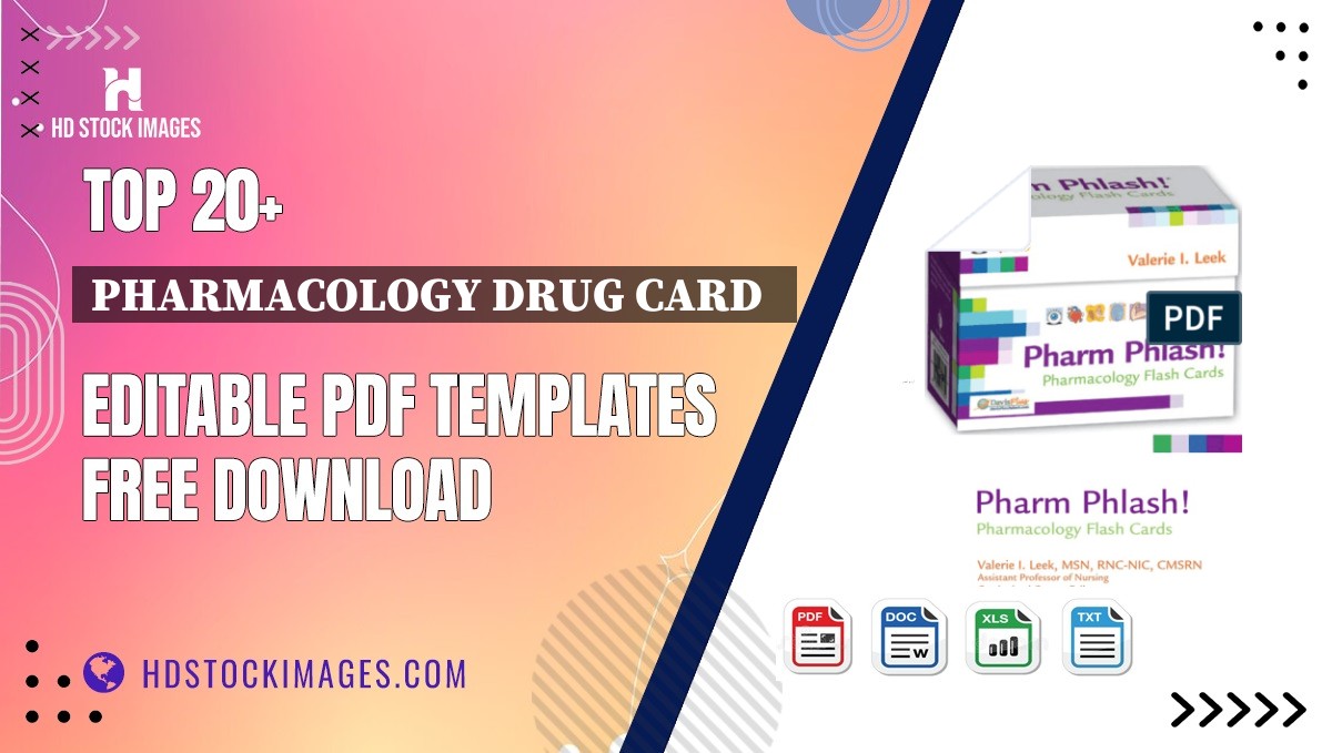 Top 20+ Pharmacology Drug Card   Editable PDF Templates Free Download