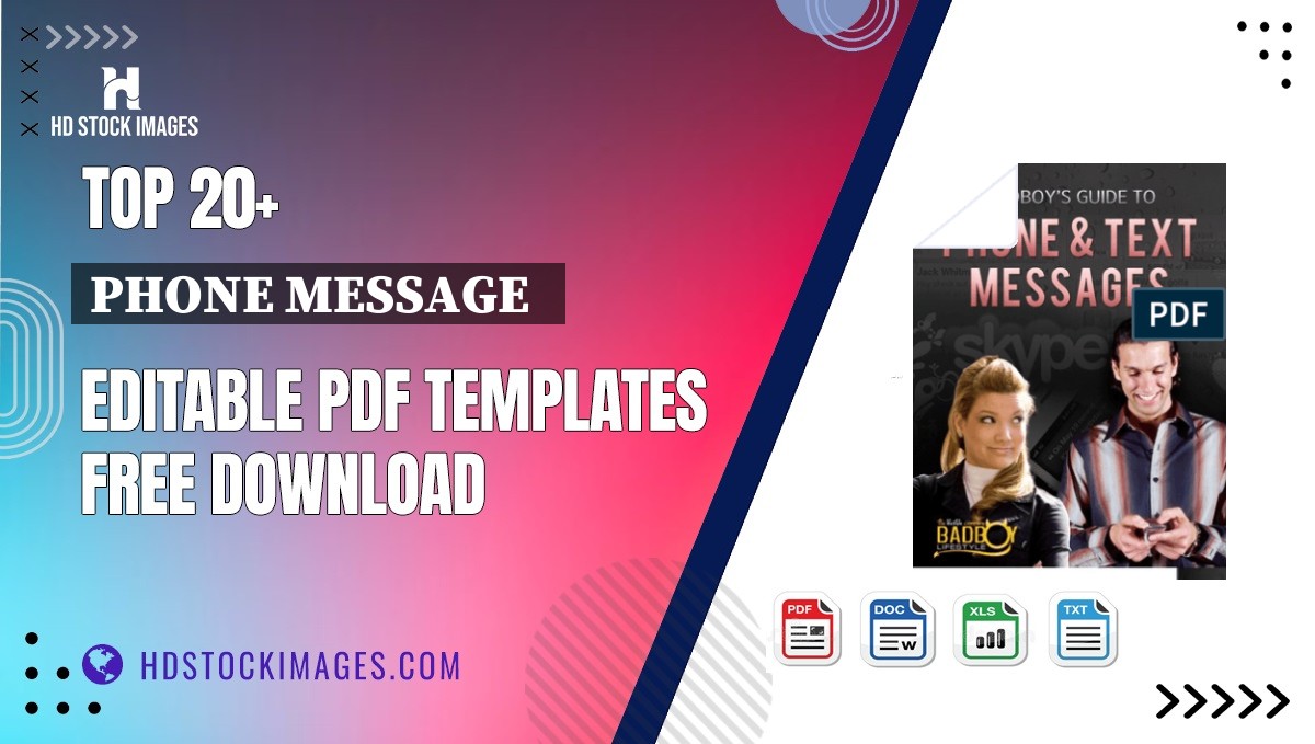 Top 20+ Phone Message   Editable PDF Templates Free Download