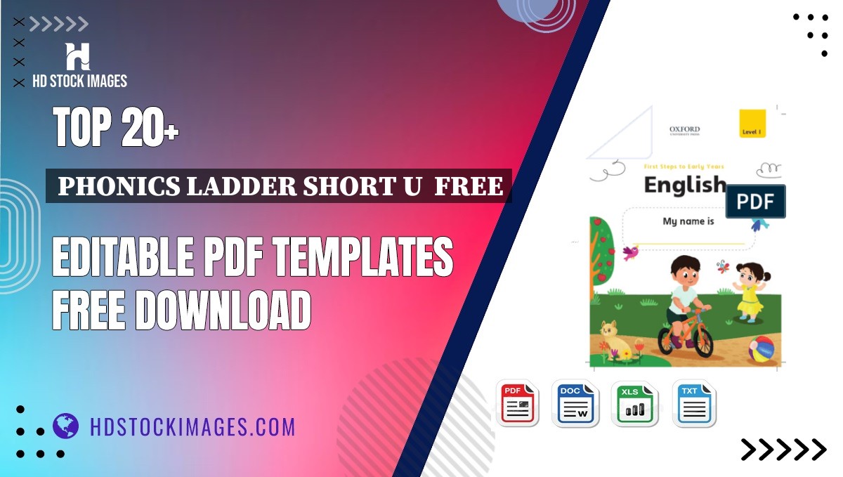 Top 20+ Phonics Ladder Short U  Free Editable PDF Templates Free Download