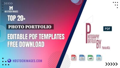 Top 20+ Photo Portfolio  Editable PDF Templates Free Download