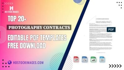 Top 20+ Photography Contracts Editable PDF Templates Free Download