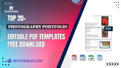 Top 20+ Photography Portfolio Editable PDF Templates Free Download