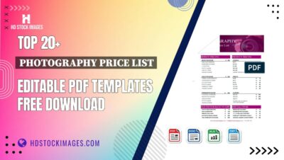 Top 20+ Photography Price List Editable PDF Templates Free Download