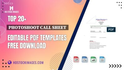 Top 20+ Photoshoot Call Sheet Editable PDF Templates Free Download