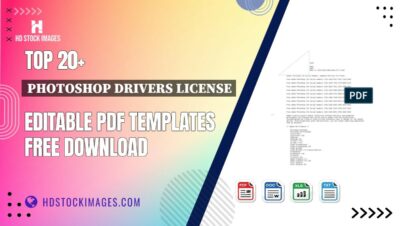 Top 20+ Photoshop Drivers License Editable PDF Templates Free Download