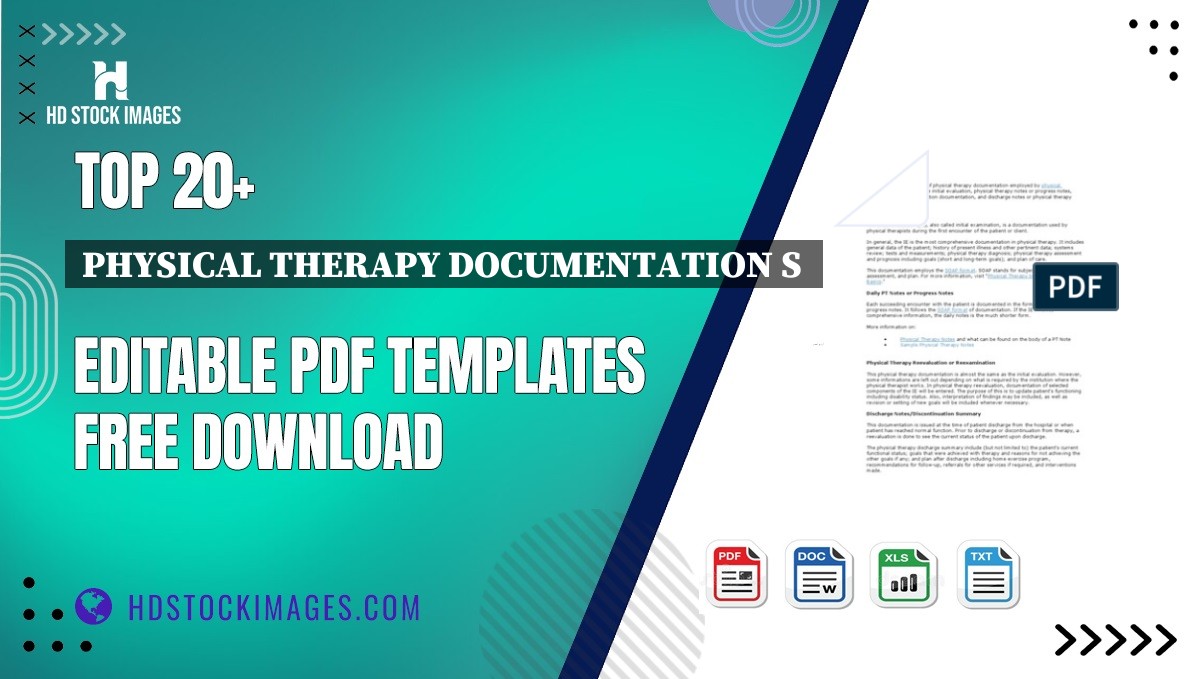 Top 20+ Physical Therapy Documentation S  Editable PDF Templates Free Download