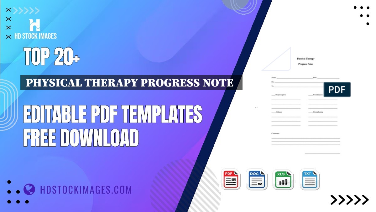 Top 20+ Physical Therapy Progress Note   Editable PDF Templates Free Download