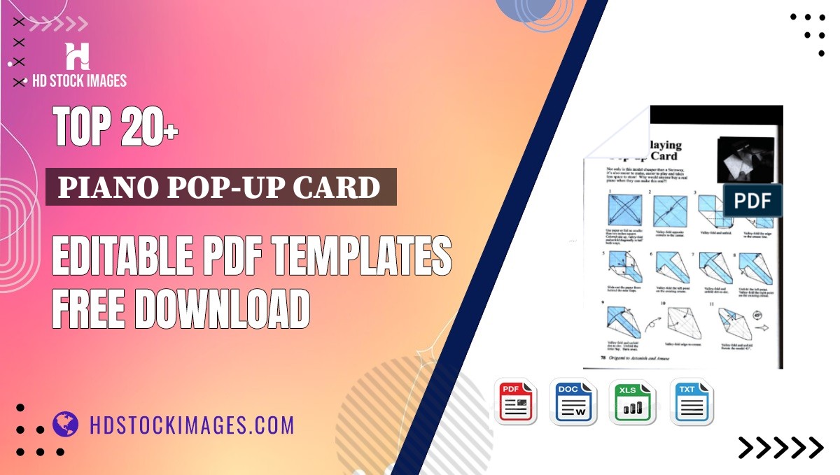 Top 20+ Piano Pop-up Card  Editable PDF Templates Free Download