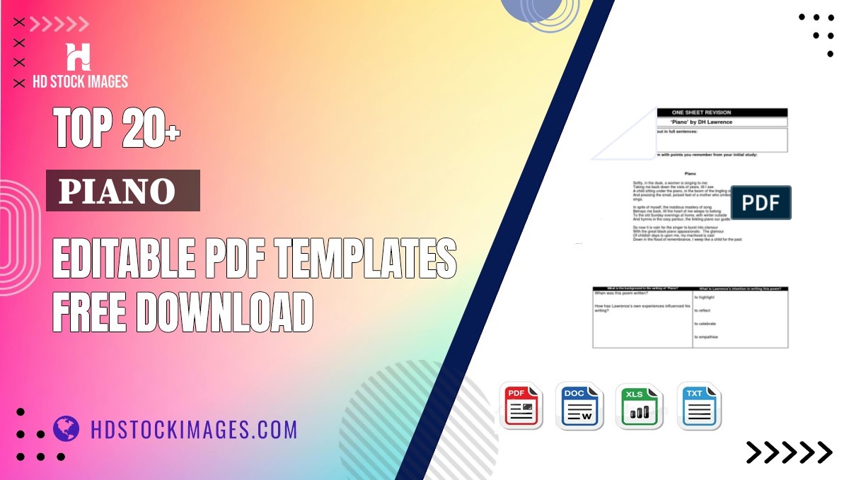 Top 20+ Piano   Editable PDF Templates Free Download