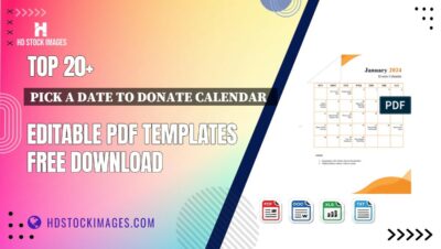 Top 20+ Pick A Date To Donate Calendar Editable PDF Templates Free Download