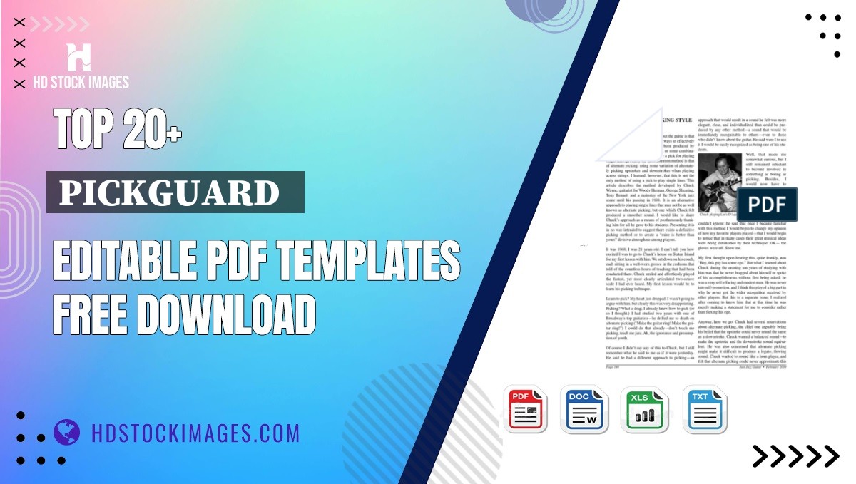 Top 20+ Pickguard   Editable PDF Templates Free Download