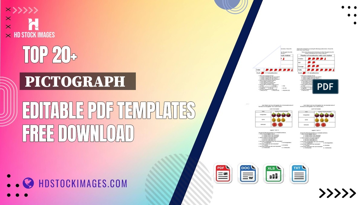 Top 20+ Pictograph   Editable PDF Templates Free Download