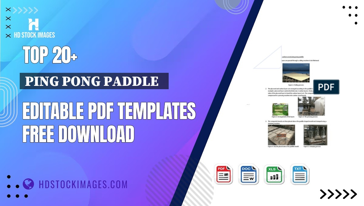 Top 20+ Ping Pong Paddle   Editable PDF Templates Free Download