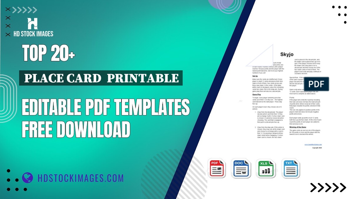 Top 20+ Place Card  Printable Editable PDF Templates Free Download