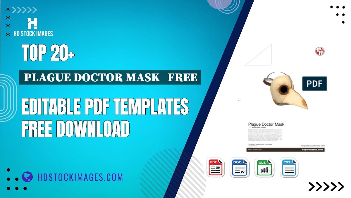 Top 20+ Plague Doctor Mask   Free Editable PDF Templates Free Download