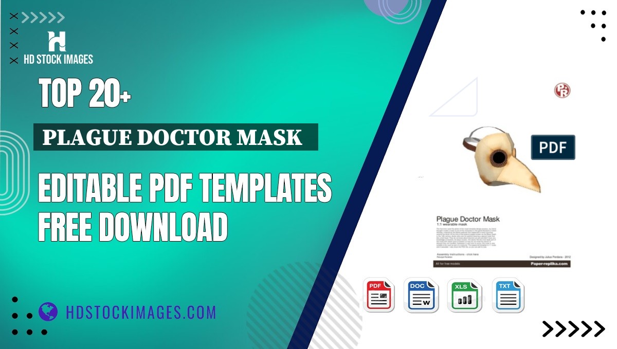 Top 20+ Plague Doctor Mask   Editable PDF Templates Free Download