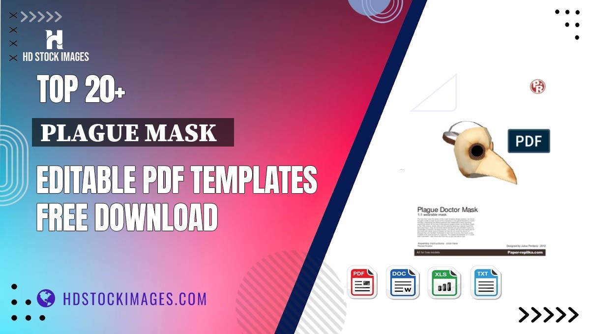 Top 20+ Plague Mask   Editable PDF Templates Free Download