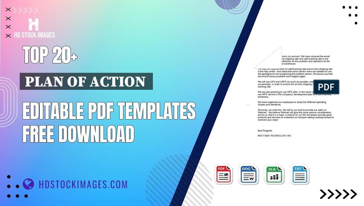 Top 20+ Plan Of Action  Editable PDF Templates Free Download