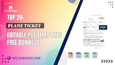 Top 20+ Plane Ticket   Editable PDF Templates Free Download