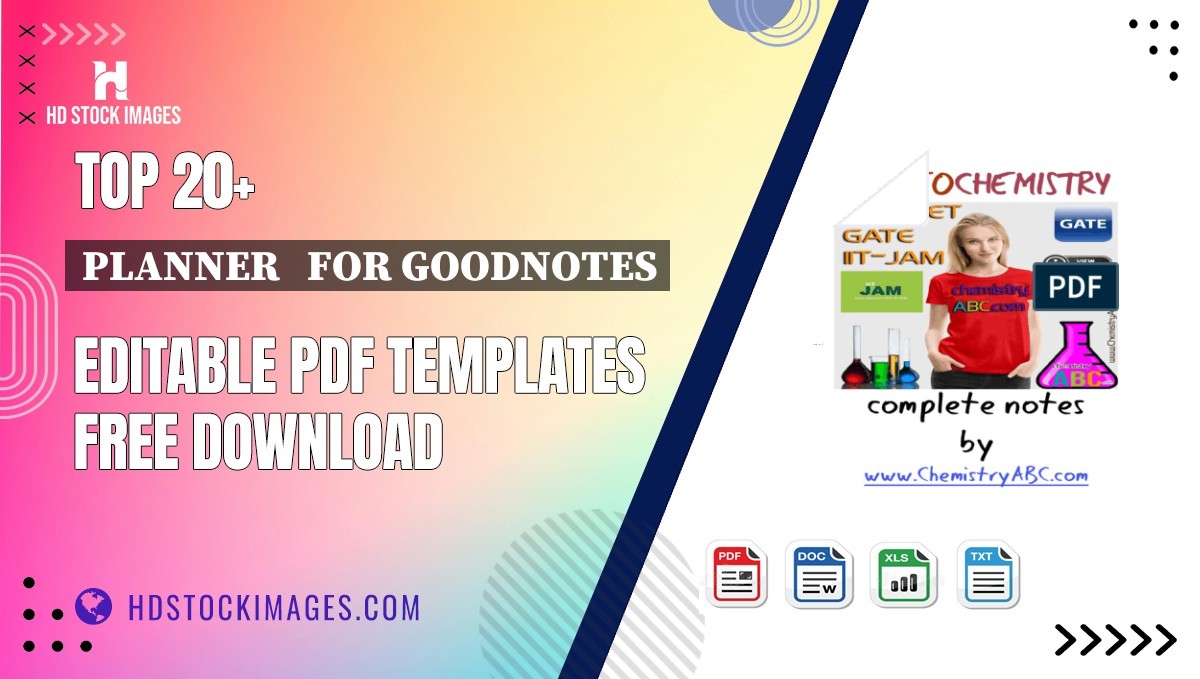 Top 20+ Planner   For Goodnotes Editable PDF Templates Free Download