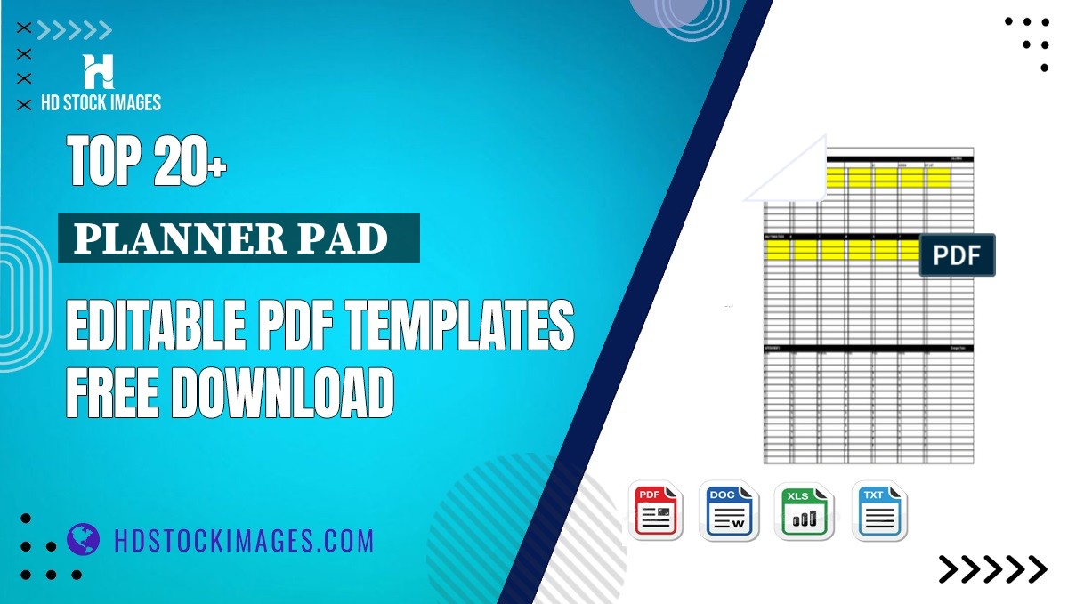 Top 20+ Planner Pad   Editable PDF Templates Free Download