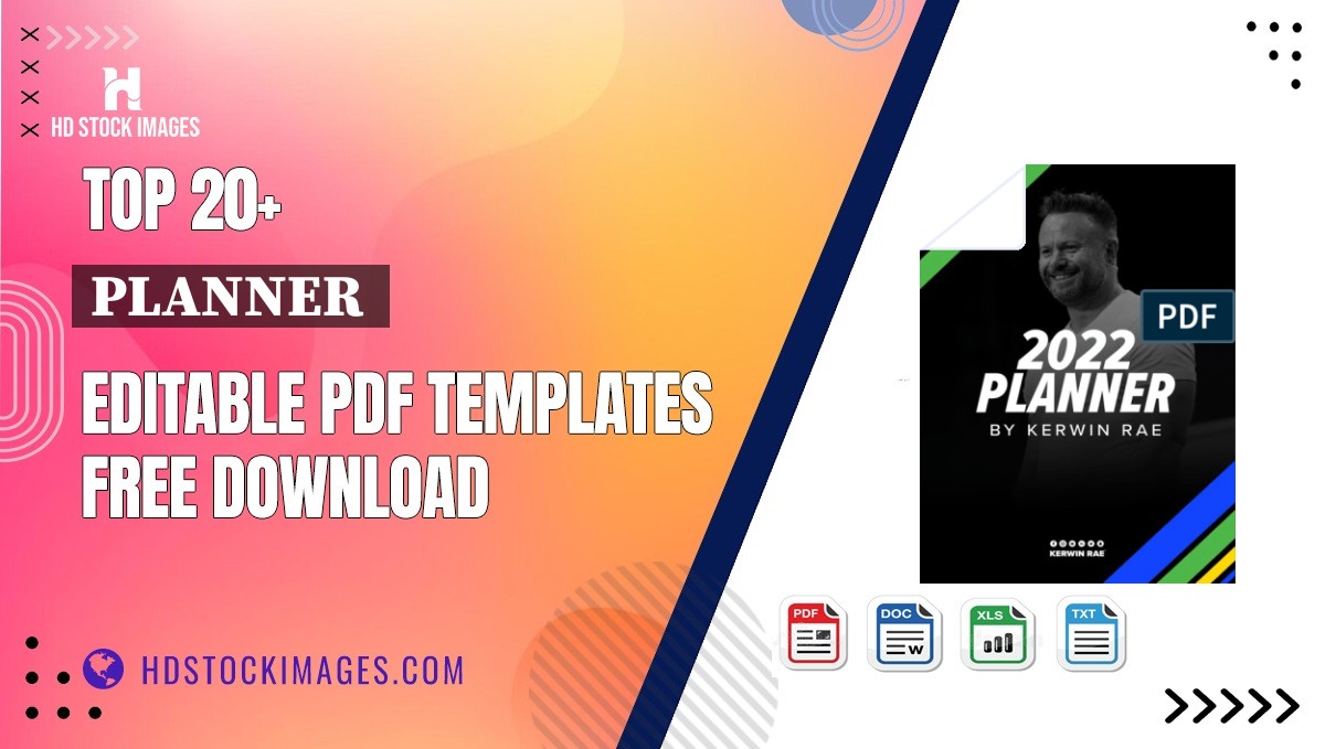 Top 20+ Planner  Editable PDF Templates Free Download