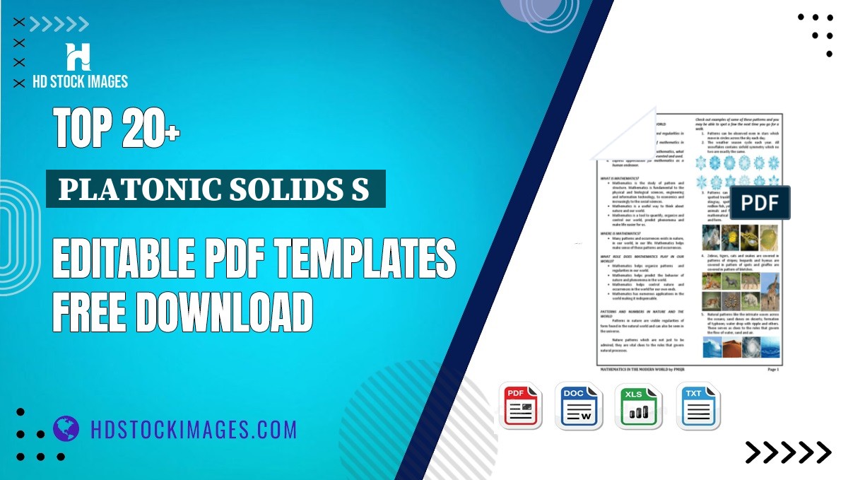 Top 20+ Platonic Solids S  Editable PDF Templates Free Download