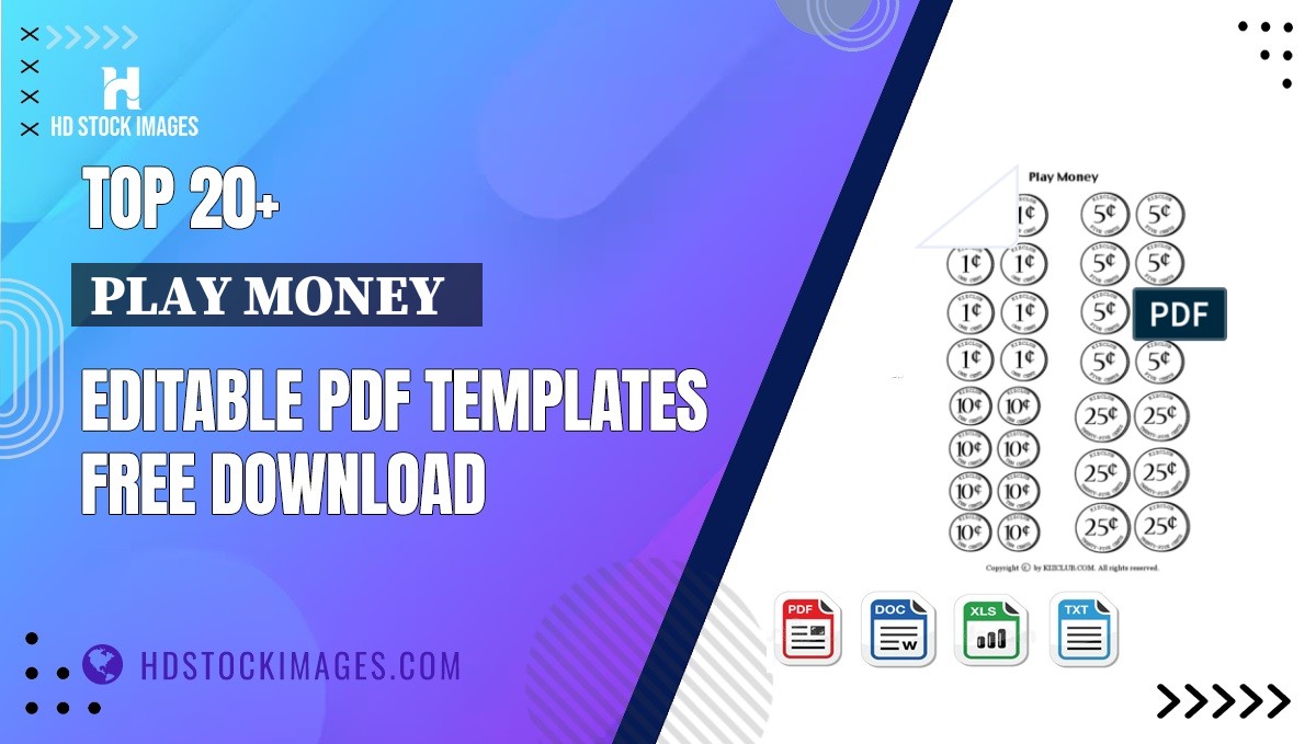 Top 20+ Play Money   Editable PDF Templates Free Download