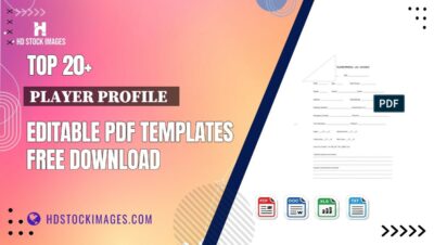 Top 20+ Player Profile   Editable PDF Templates Free Download