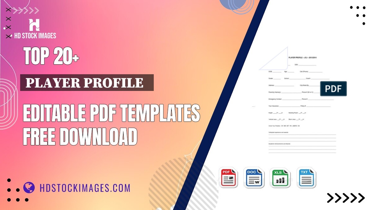 Top 20+ Player Profile   Editable PDF Templates Free Download