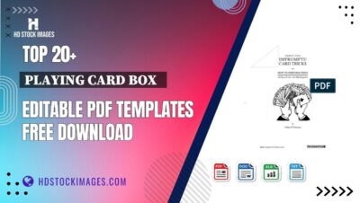 Top 20+ Playing Card Box   Editable PDF Templates Free Download