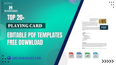 Top 20+ Playing Card   Editable PDF Templates Free Download