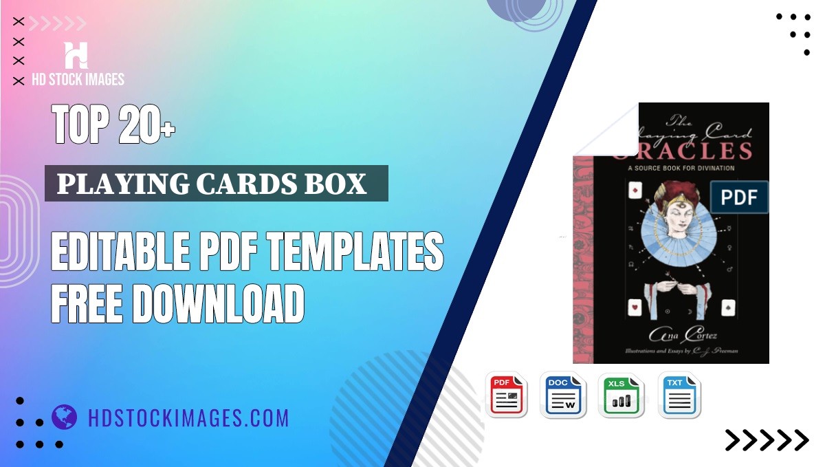 Top 20+ Playing Cards Box   Editable PDF Templates Free Download