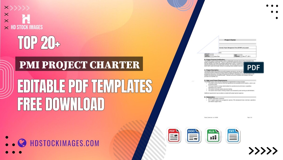 Top 20+ Pmi Project Charter Editable PDF Templates Free Download