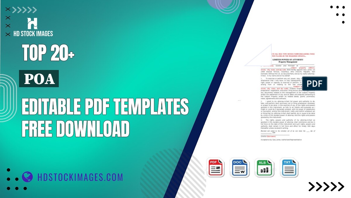 Top 20+ Poa Editable PDF Templates Free Download