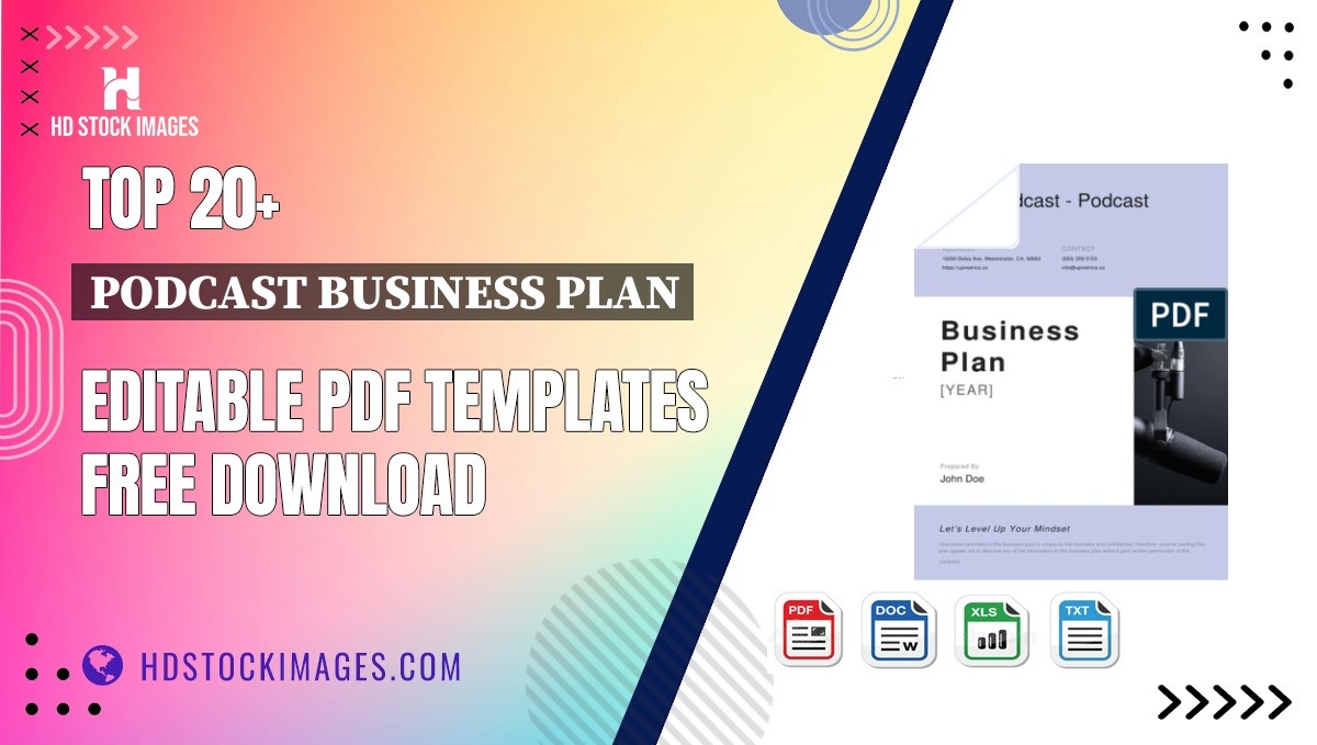 Top 20+ Podcast Business Plan Editable PDF Templates Free Download