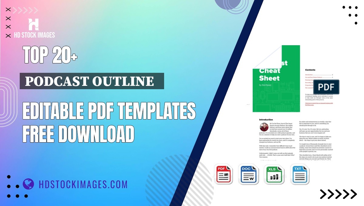 Top 20+ Podcast Outline   Editable PDF Templates Free Download