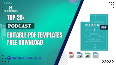 Top 20+ Podcast   Editable PDF Templates Free Download