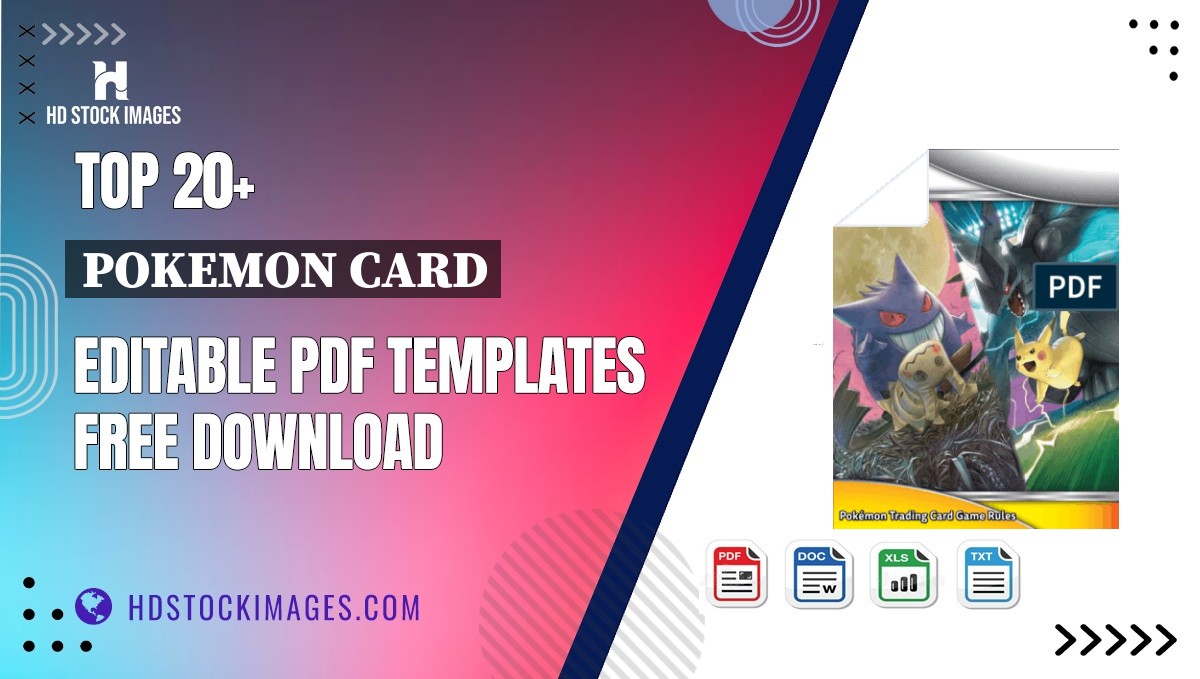 Top 20+ Pokemon Card Editable PDF Templates Free Download