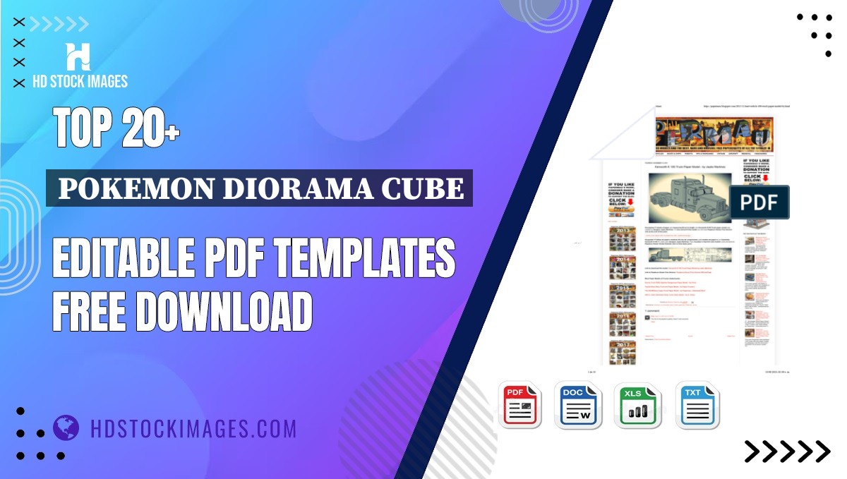 Top 20+ Pokemon Diorama Cube Editable PDF Templates Free Download