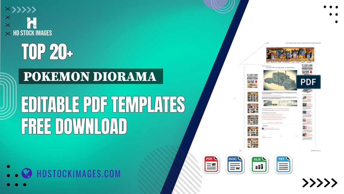 Top 20+ Pokemon Diorama  Editable PDF Templates Free Download