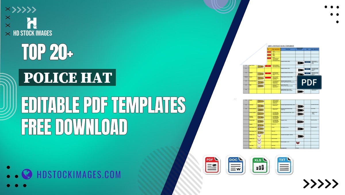 Top 20+ Police Hat Editable PDF Templates Free Download